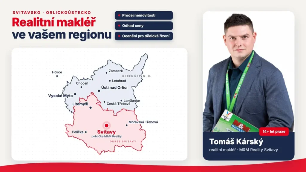 Realitní makléř pro Litomyšl, Svitavy, Vysoké Mýto a Ústí nad Orlicí